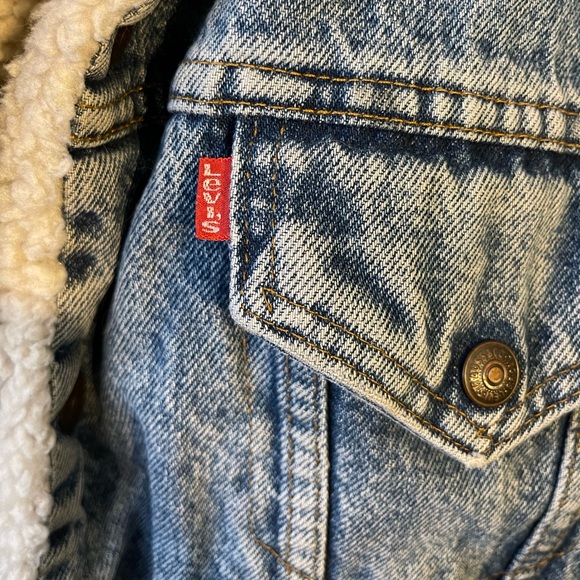 Vintage Levi’s Sherpa Trucker Jacket 80s XL 46R - Picture 5 of 8